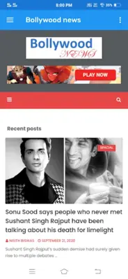 Bollywood news android App screenshot 3